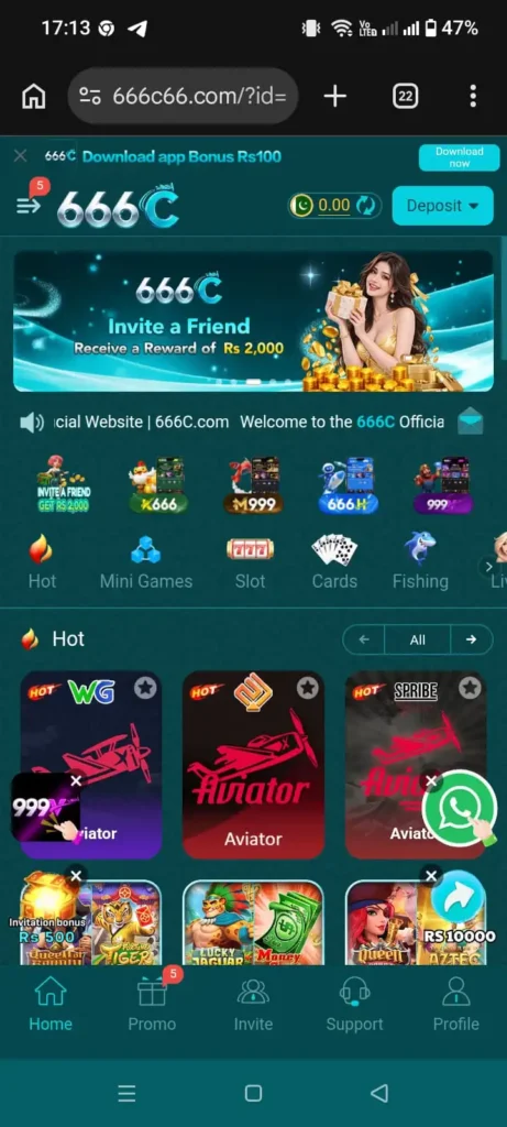 Home Page of 666c Apk Game